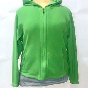 Columbia - Green Womens Light Weight Zip Up Fleece Hoodie Size L